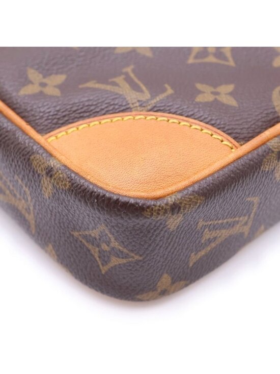 Louis Vuitton Monogram Danube Leather Shoulder Bag Brown